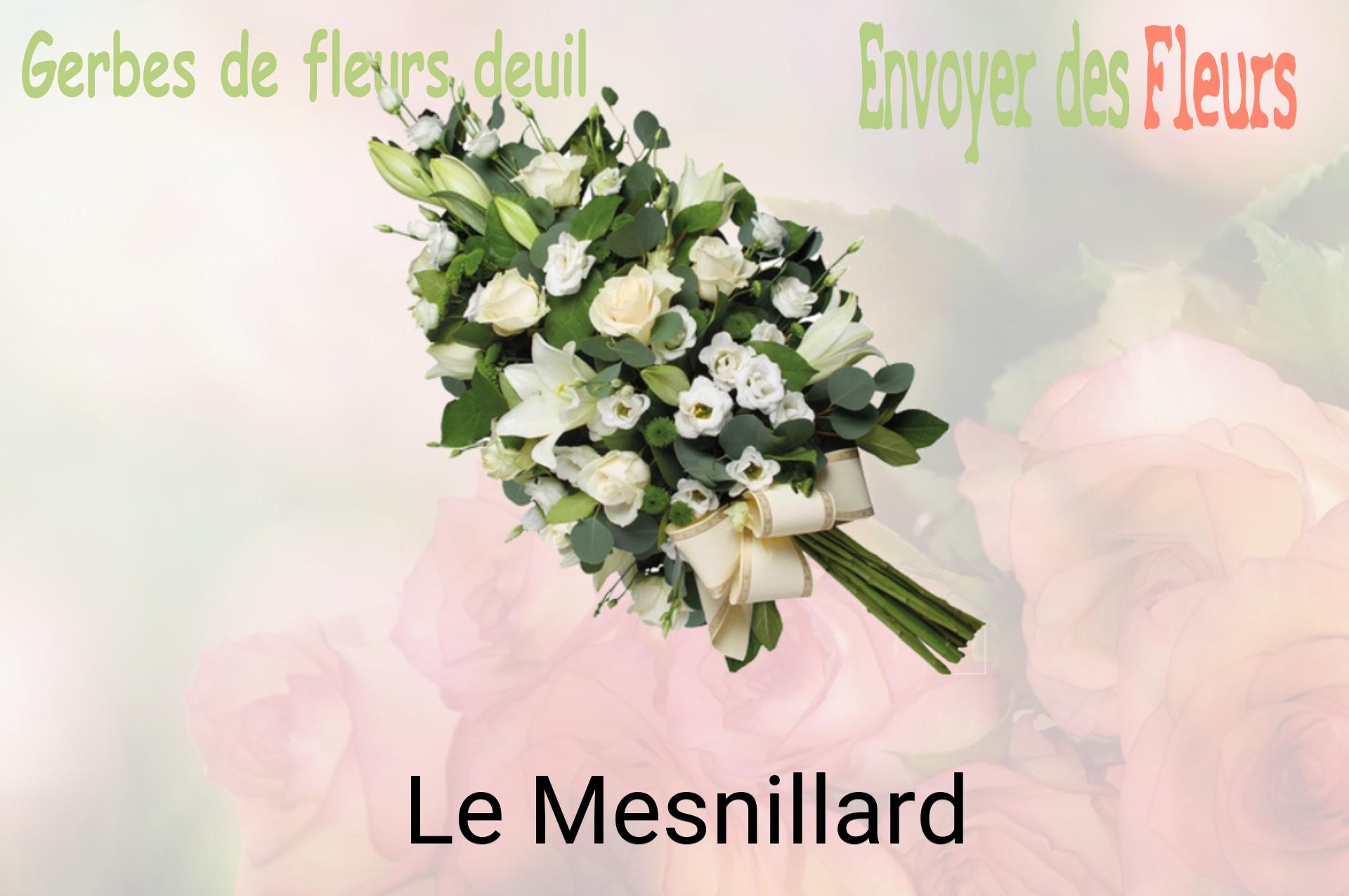 Gerbe de fleurs de deuil livrée à Le Mesnillard